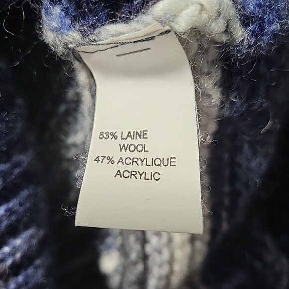 Horst Men's Sweater Size M Wool Blend Loose Knit Men's Block Pattern Fisherman - Picture 4 of 5